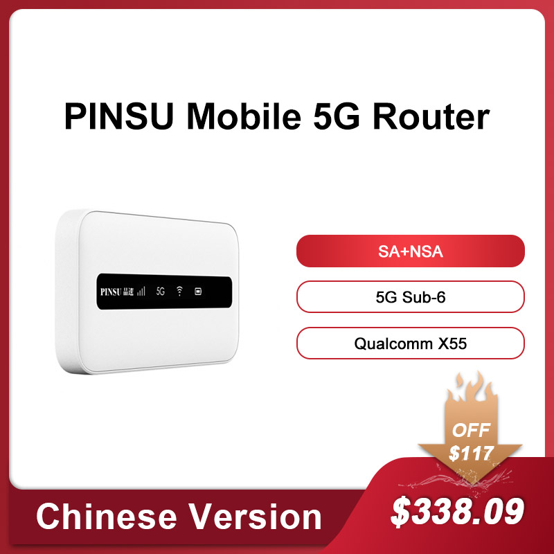 PINSU R100 5G  ޽ WiFi ͽٴ  (SIM ī ) Qual-comm SDX55 Sub-6 NSA + SA 3600mAh 